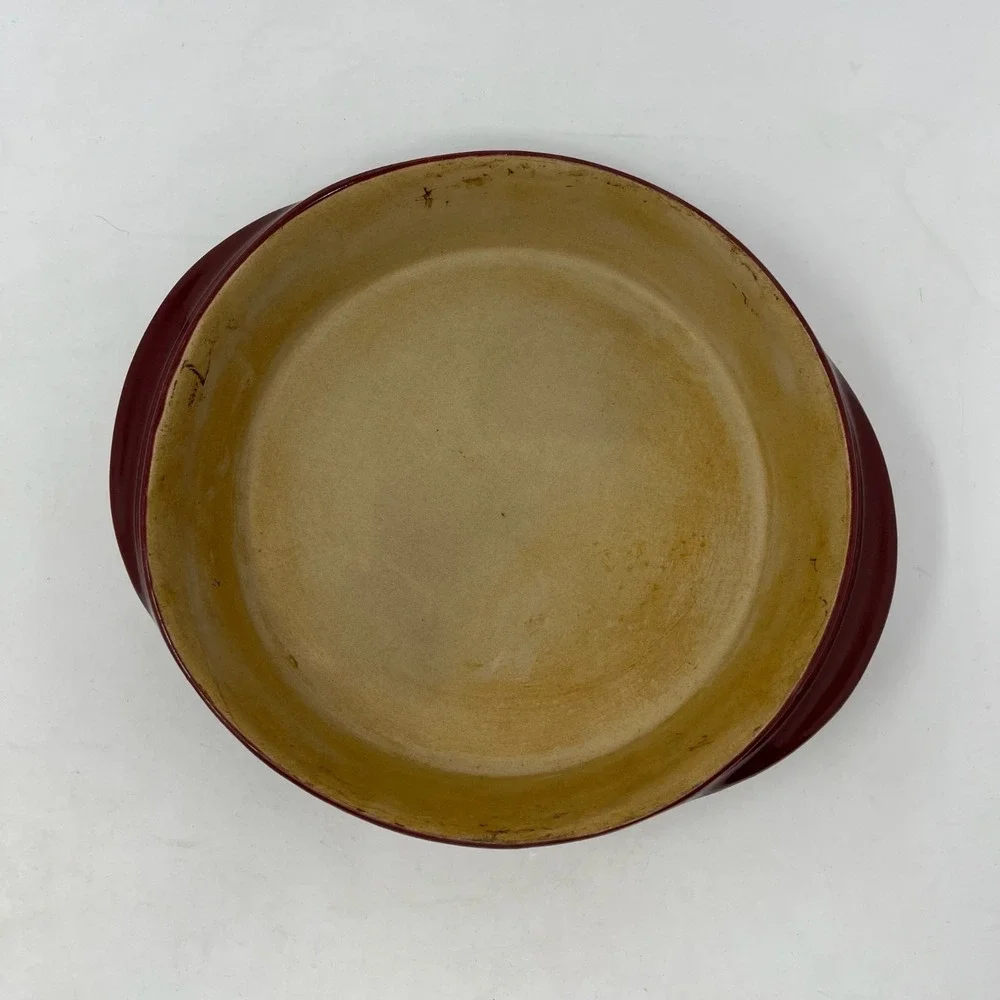 Pampered‎ Chef Traditions Collection Stoneware Cranberry Pie Plate Made in USA